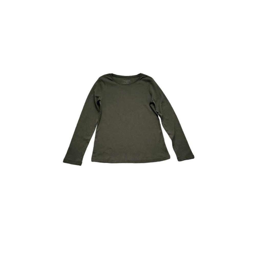 Talbots 100% Cotton Long Sleeve Tee Green Women's Sz PS